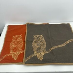 Newport Oracle Owl Print Cotton Pillow Cases Covers